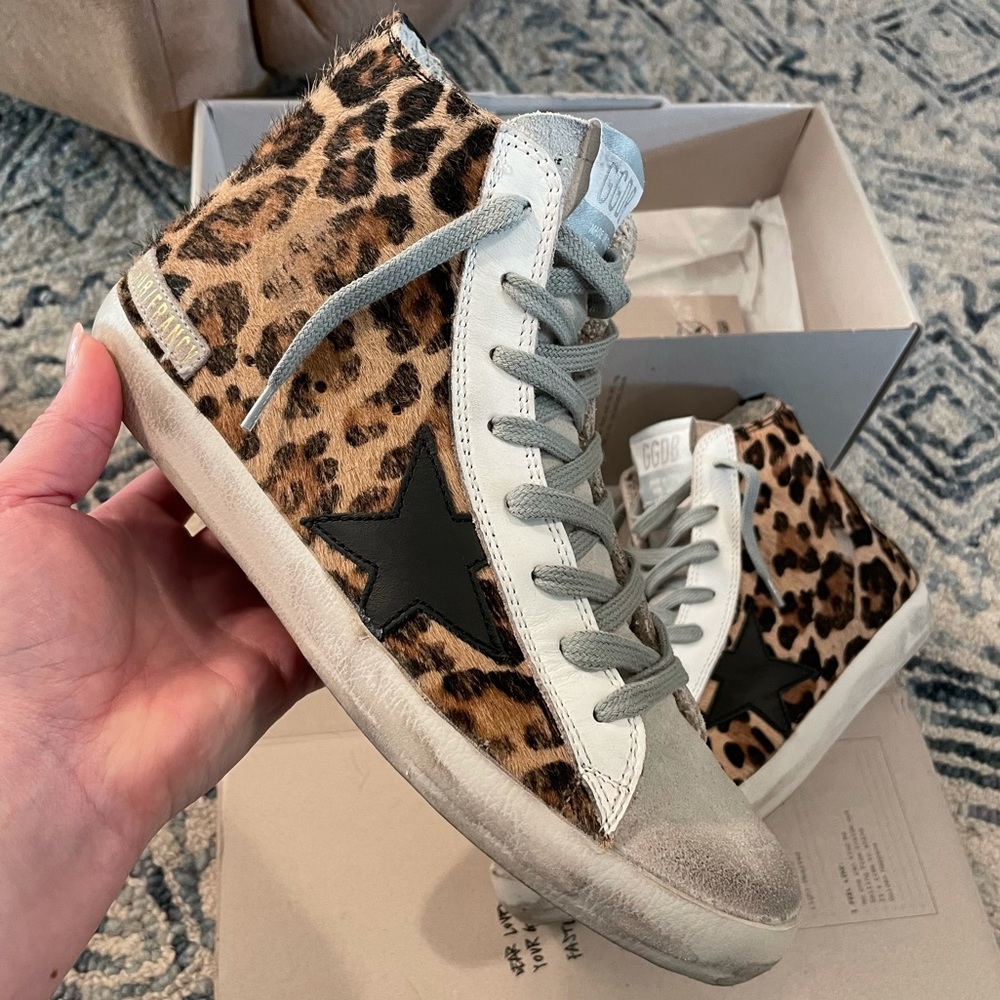 *SOLD* Golden Goose Snow Leopard Francy 37